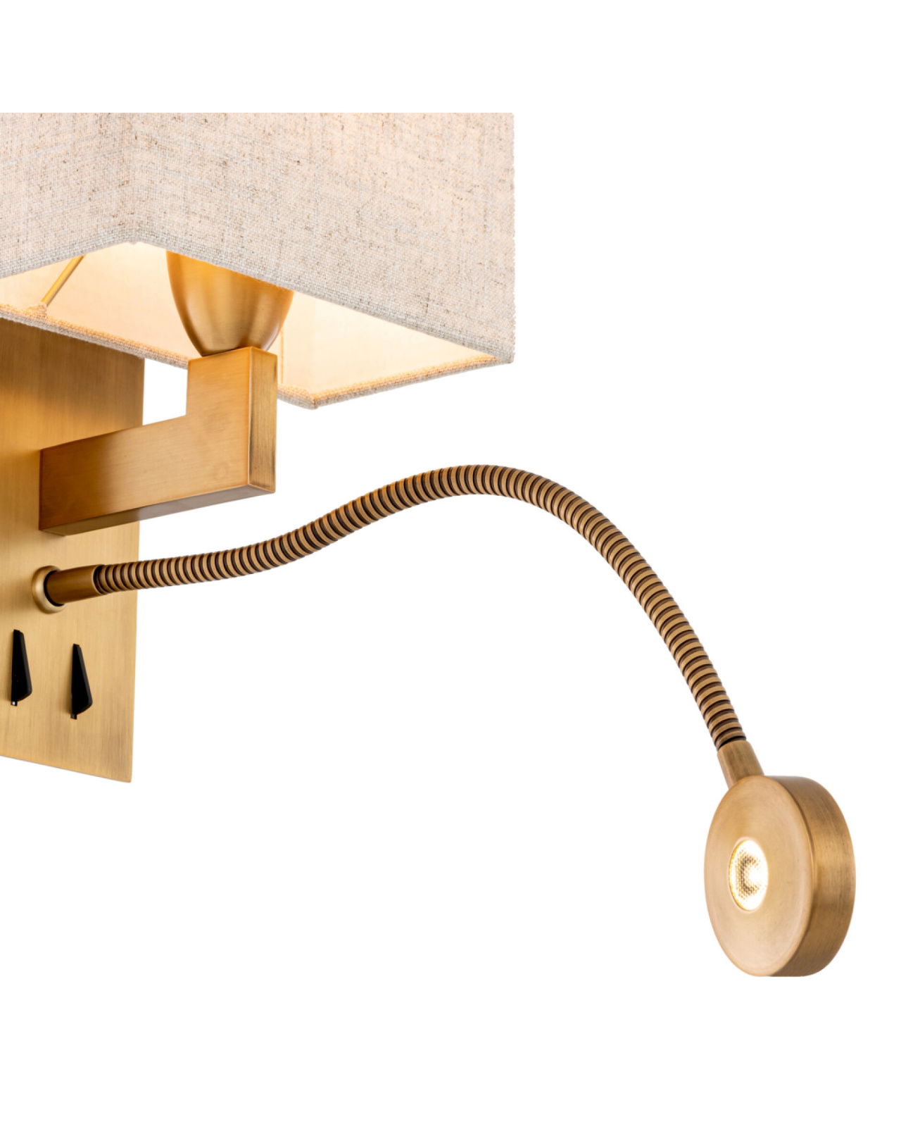 Reading vägglampa antik mässing