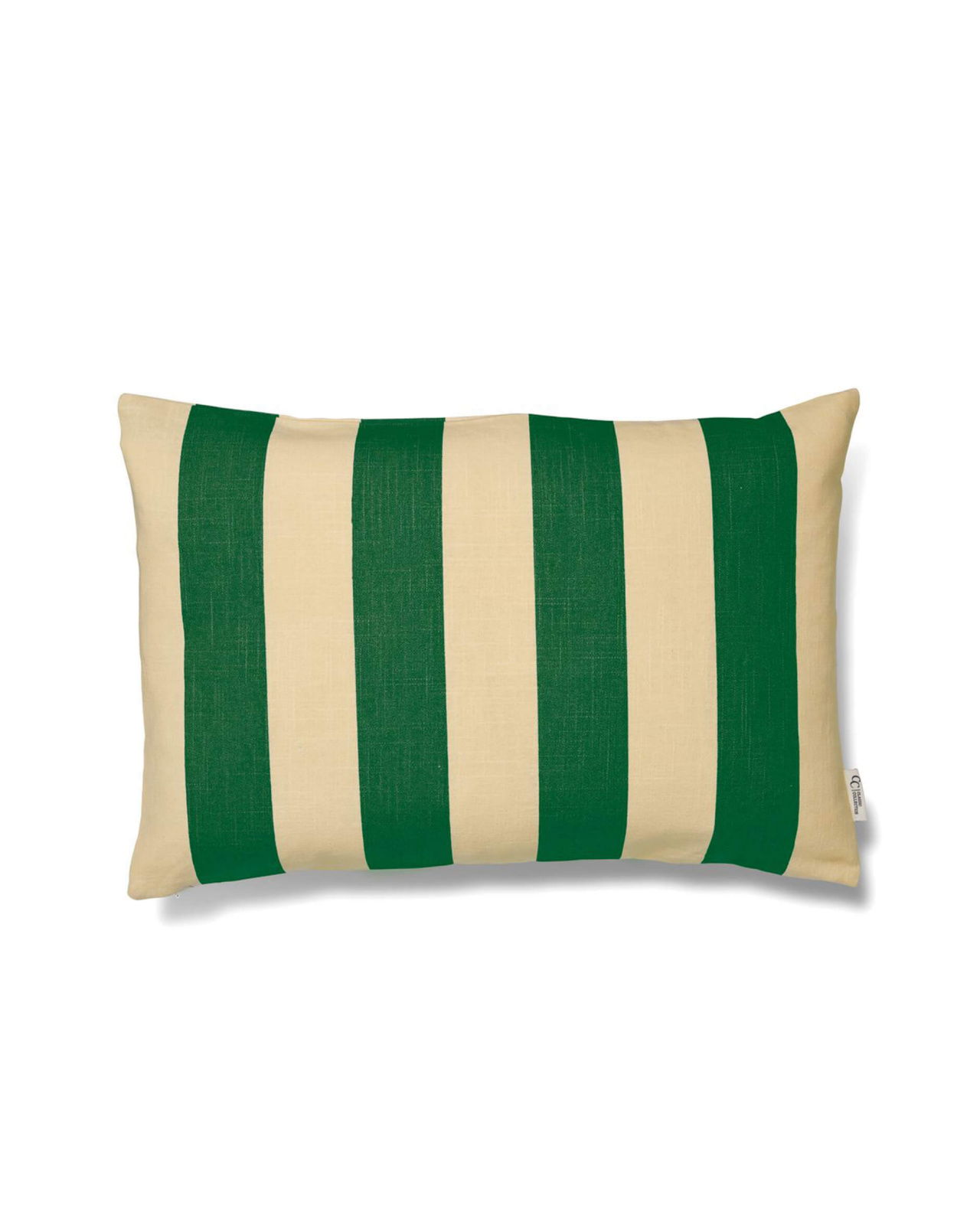 Striped kuddfodral grön