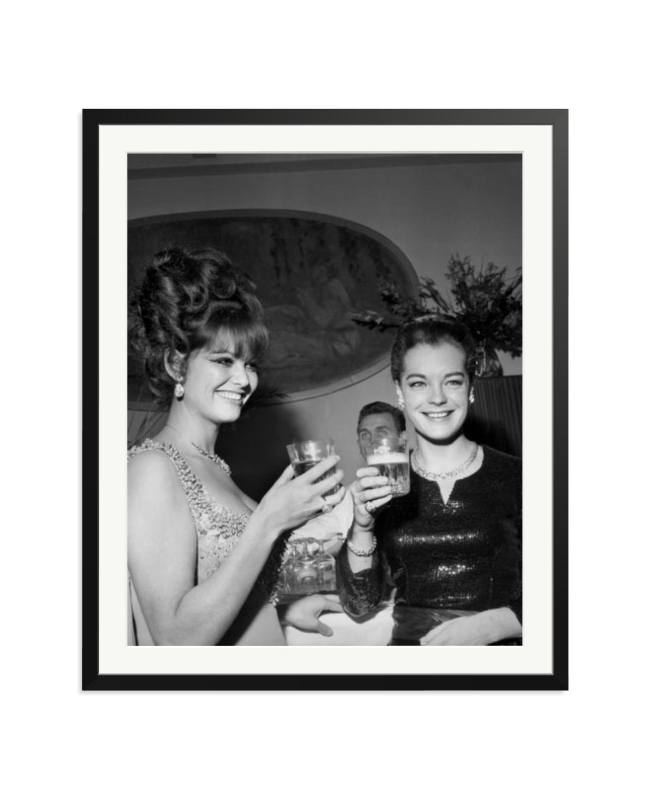 Claudia Cardinale and Romy Schneider Black / XXL