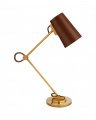 Benton Adjustable Desk Lamp Natural Brass/Saddle Leather