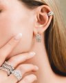 Laurel Hoops Earrings Silver
