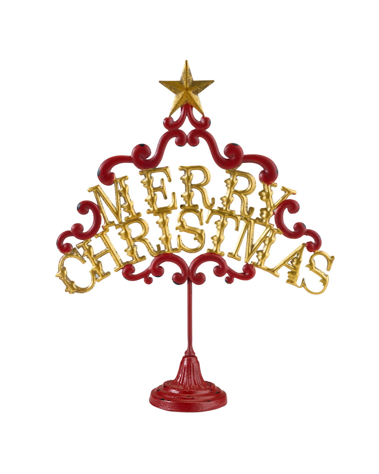 Merry Christmas julepynt rød/guld