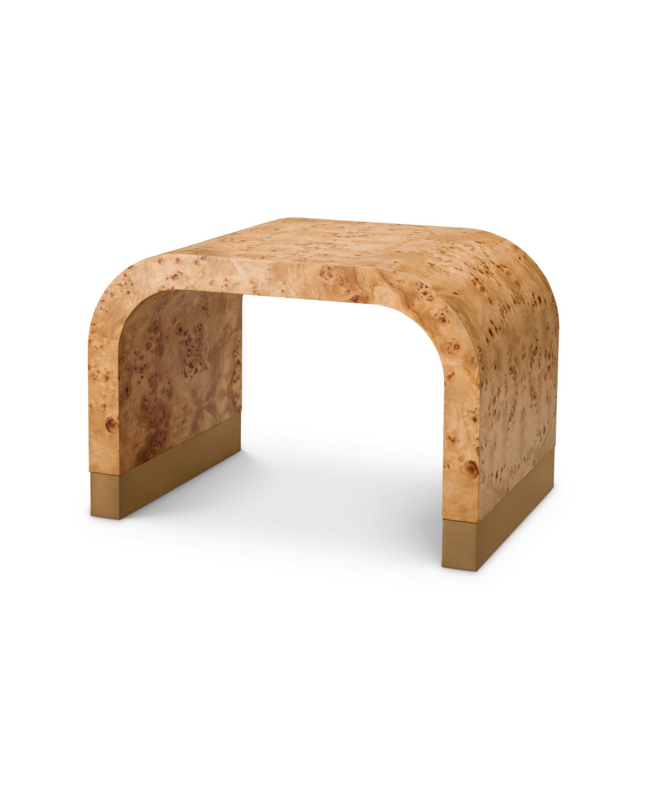 Quinton Side Table Light Brown Mappa Burl