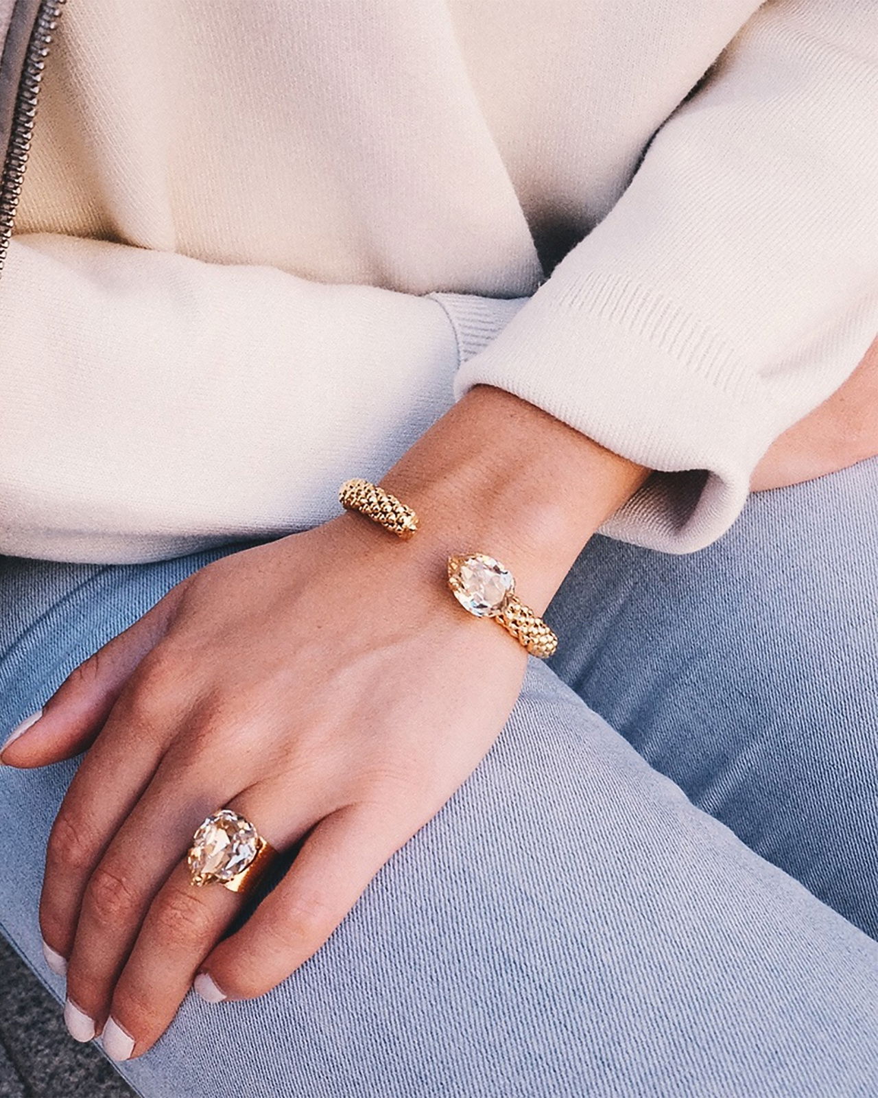 Classic Rope armband crystal