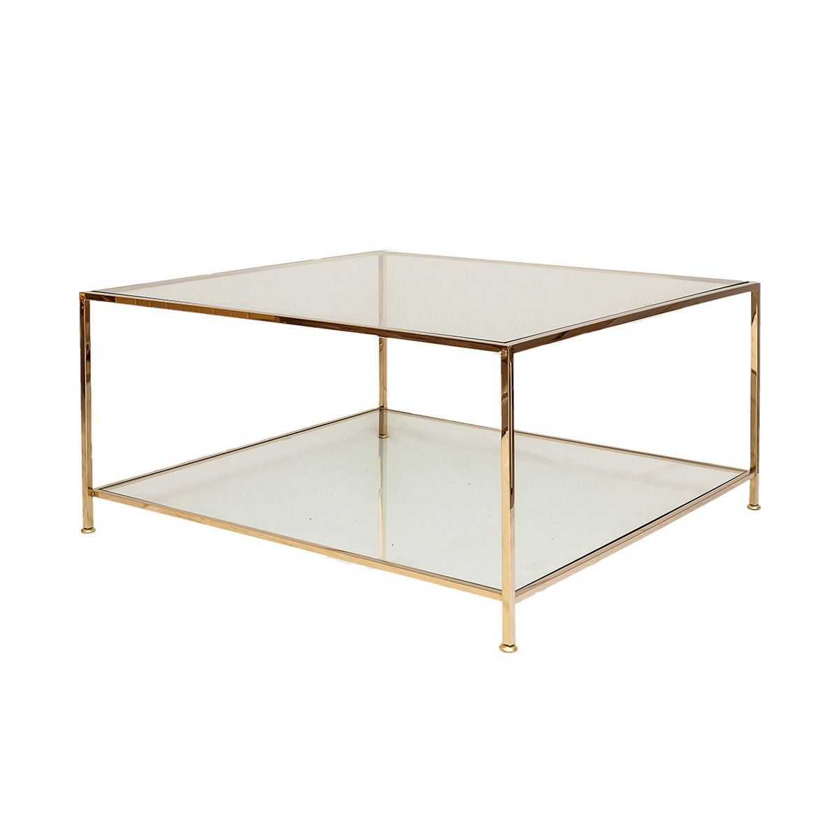 Big Square coffee table brass