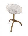 Cortina side table white marble