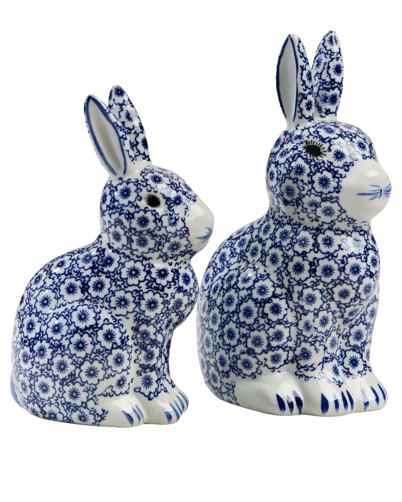 Estelle decoratiekonijn blauw/wit