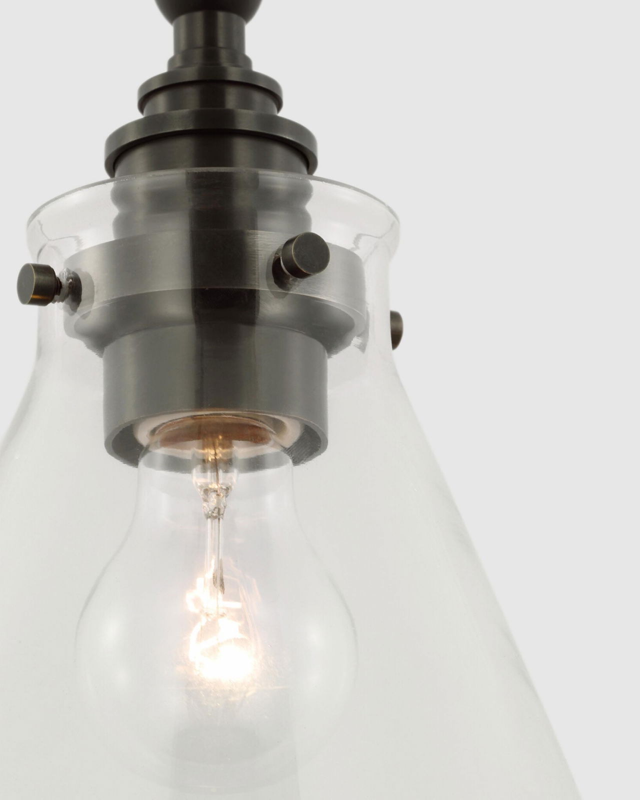 Parkington 9" Pendant Bronze/Clear Glass