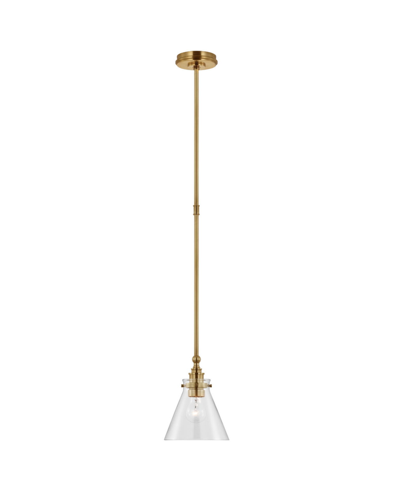 Parkington 9" Pendant Brass/Clear Glass