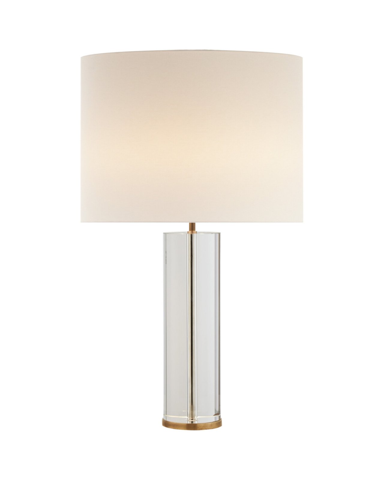 Lineham Table Lamp Crystal and Antique Brass
