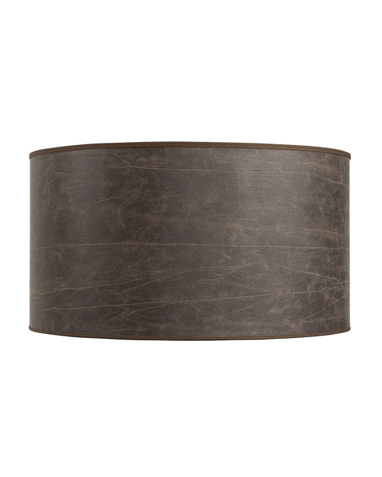 Cylinder Lampshade Leather Pale Brown