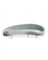 Ether sofa curved light blue