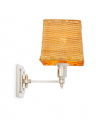Wall Lamp Lexington Single Nickel/Rattan