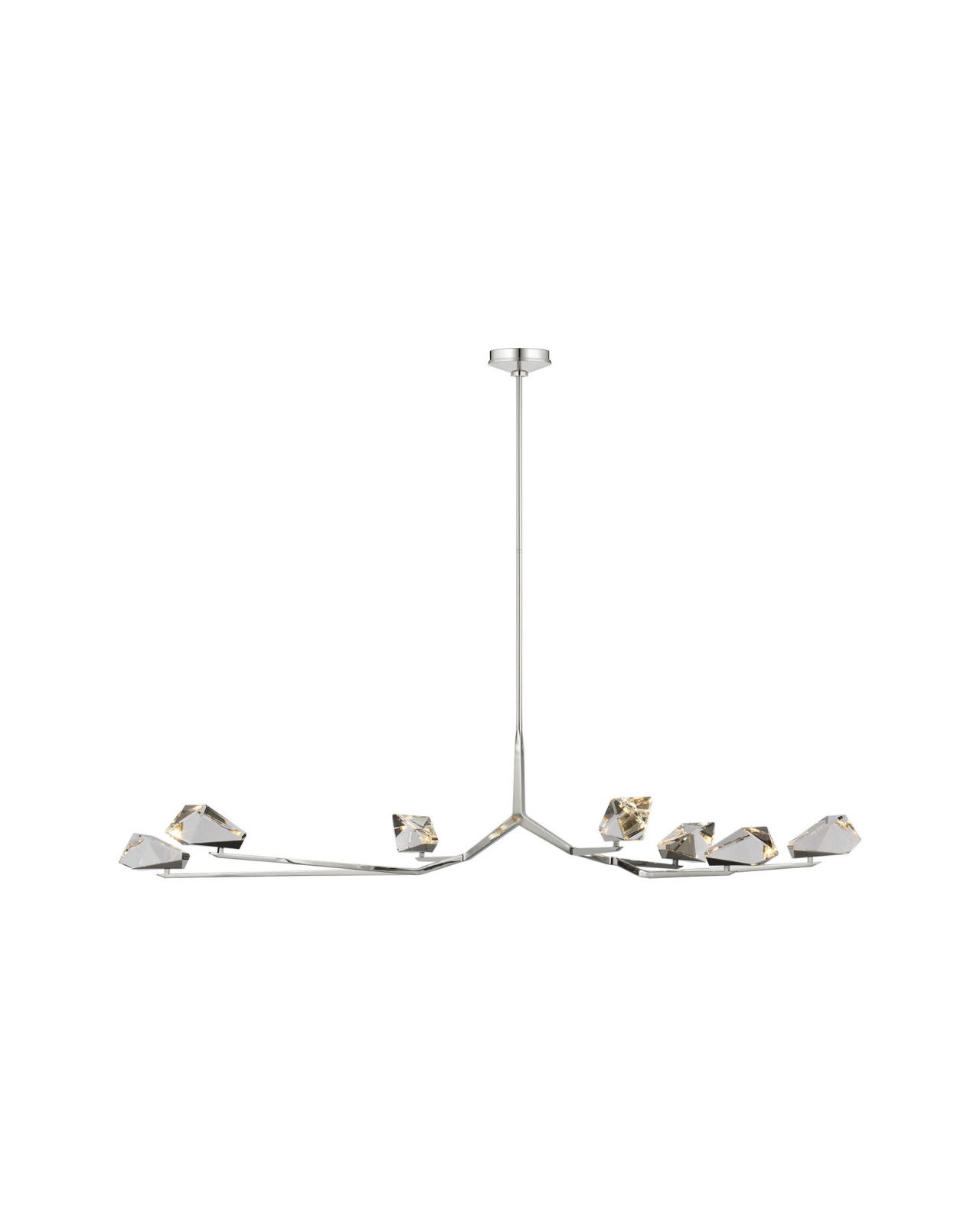 Carraig 65" 7 Light Chandelier Polished Nickel