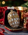 Clinton fabergéägg juldekoration vit