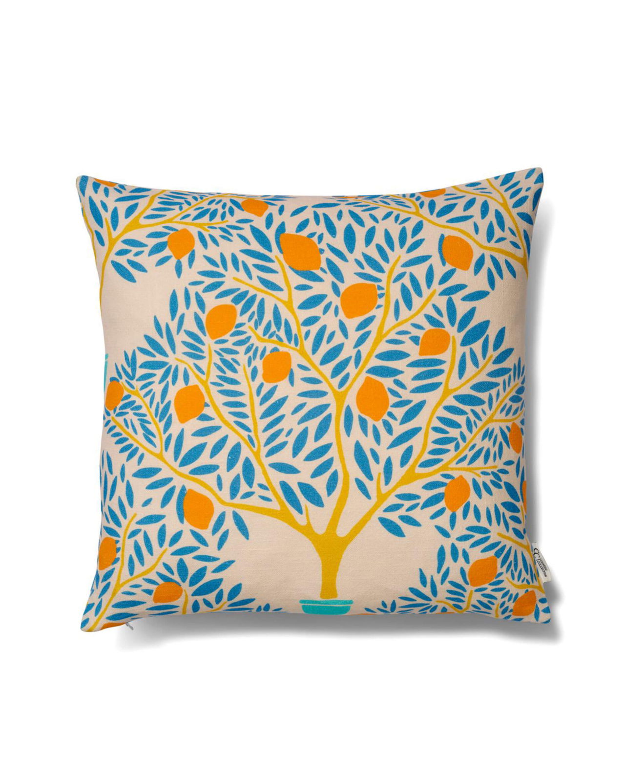 Lemon Garden kuddfodral blå