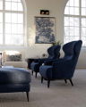 Andorra ottoman simply deep blue