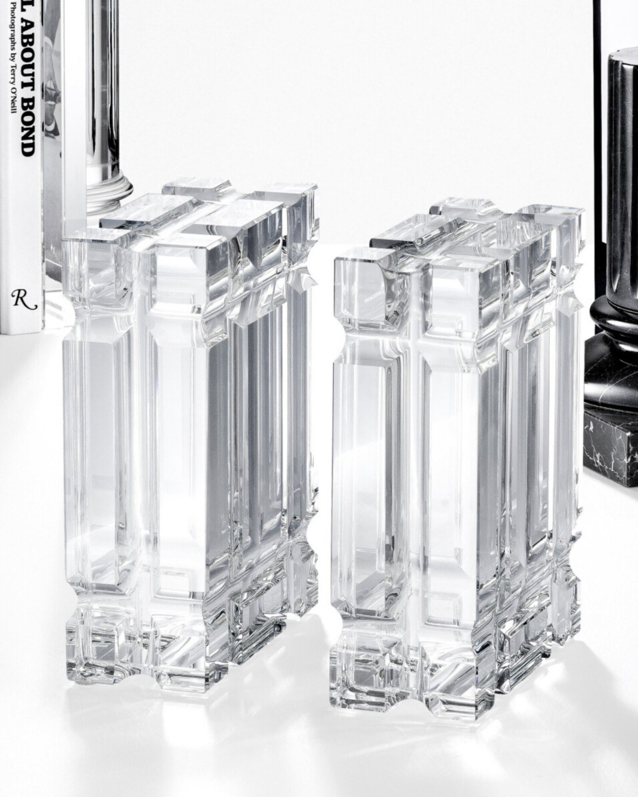 Linea Bookend Crystal set of 2