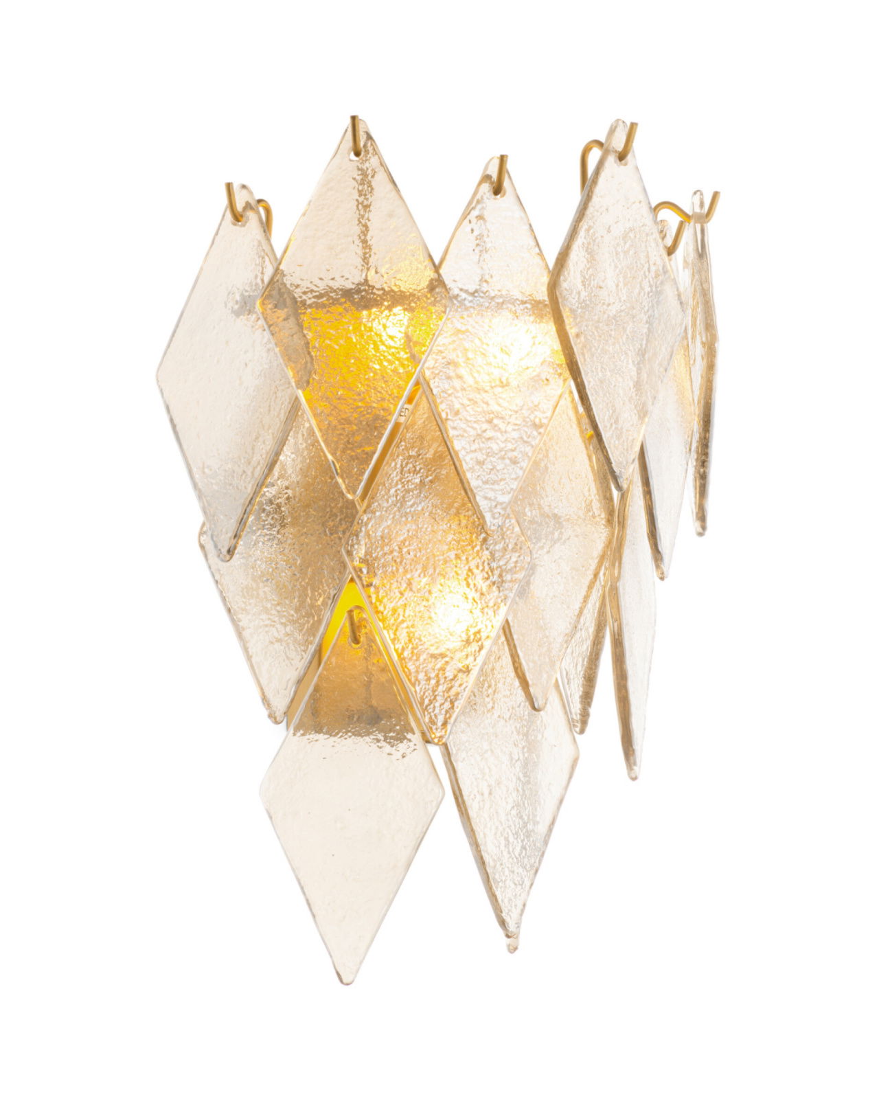 Rhombus Wall Lamp Antique Brass