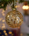 Golden Leaves Kerstbal Goud