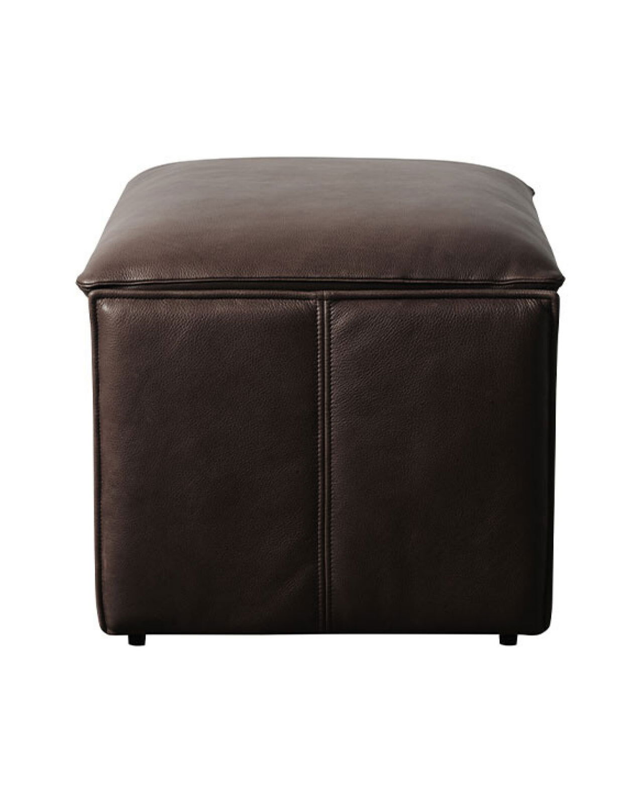 Harlem Ottoman Leather Espresso