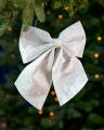 Bianca Bow Christmas Decoration White