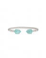 Mini drop armbånd soft mint rhodium