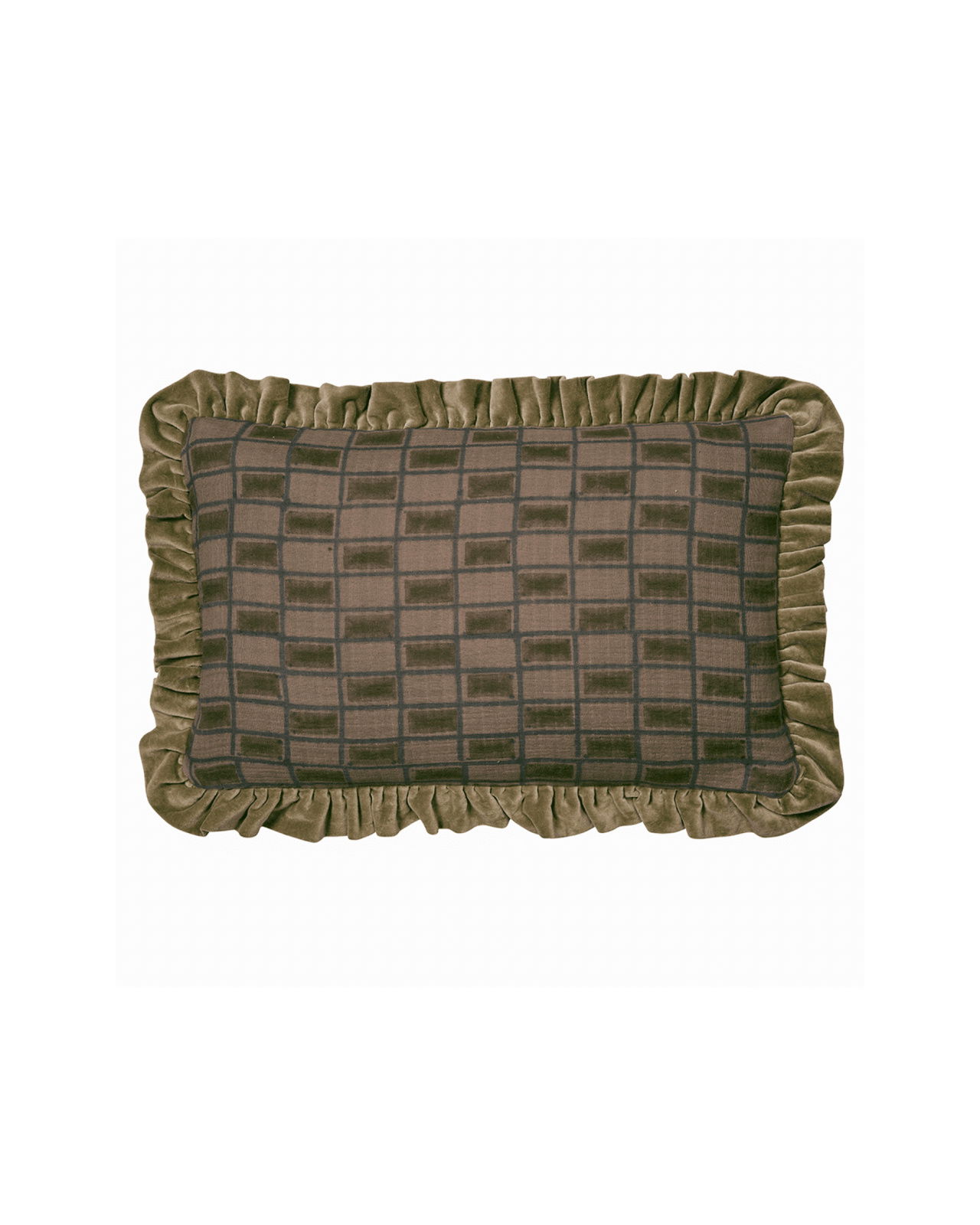 Kussenhoes Block Aubergine