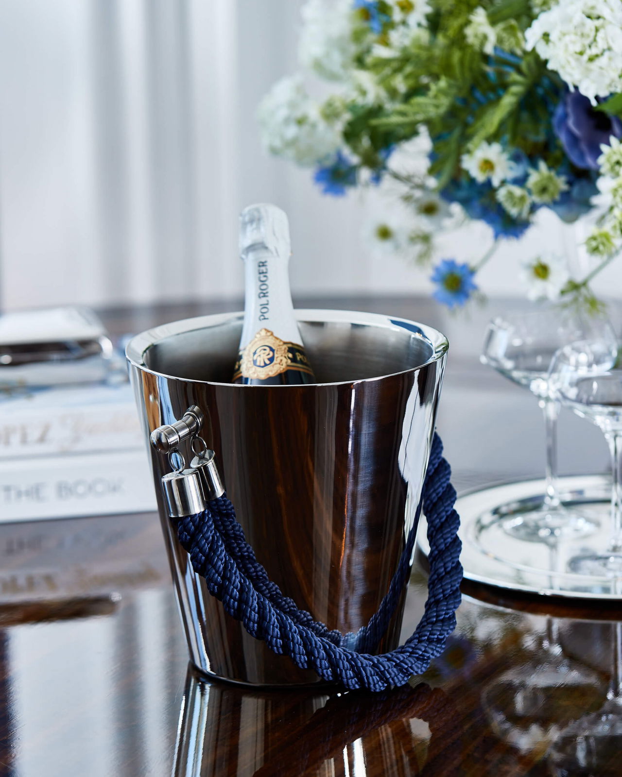 Florent champagnekylare silver