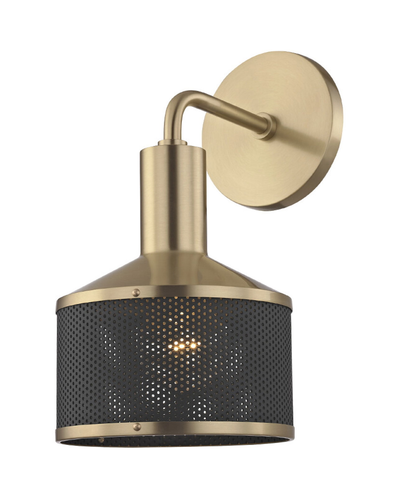 Yoko vegglampe antikk messing