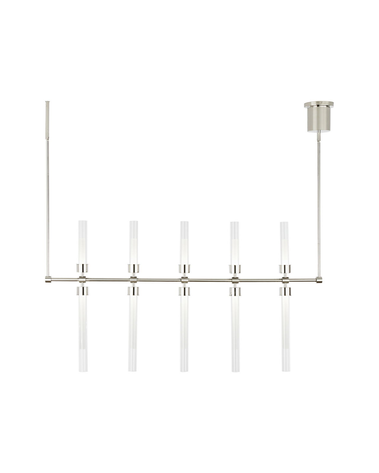 Linger 48" taklampa linjär nickel