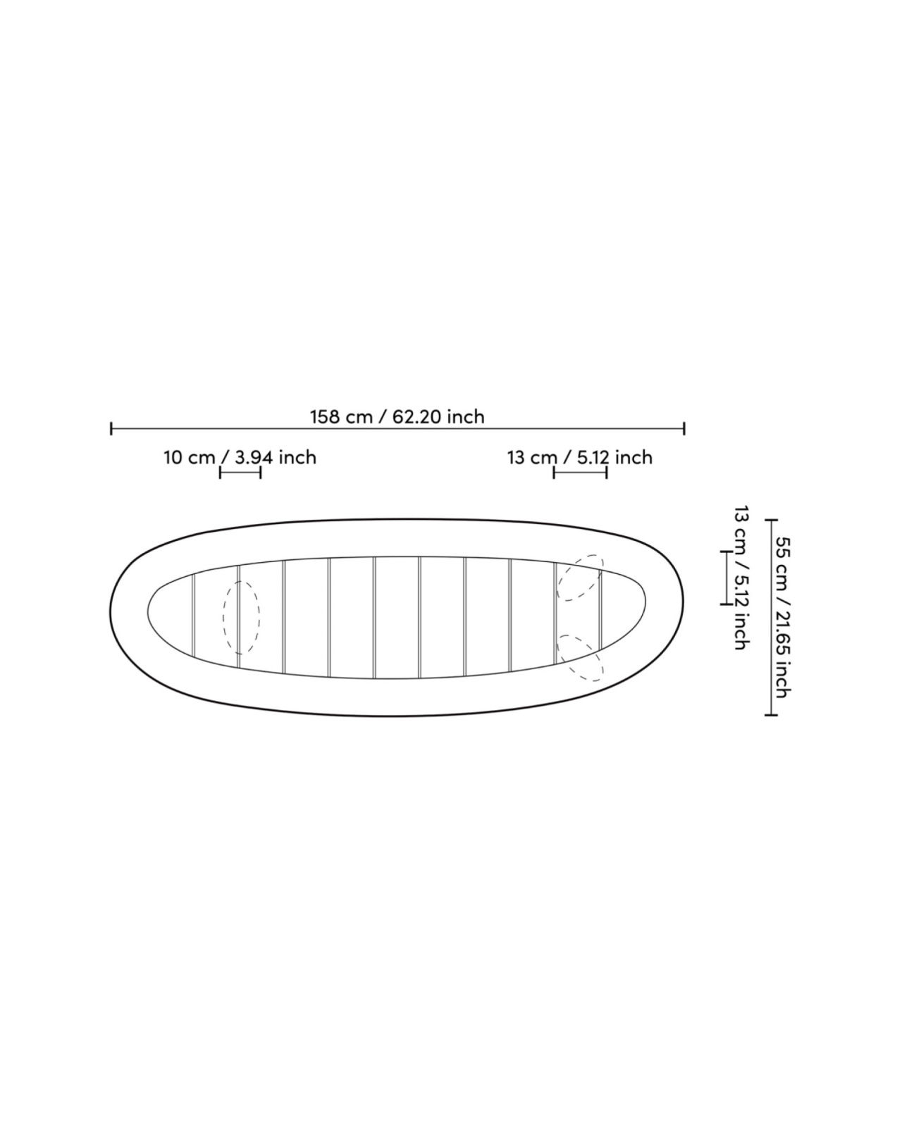 Free Form konsolbord natural teak
