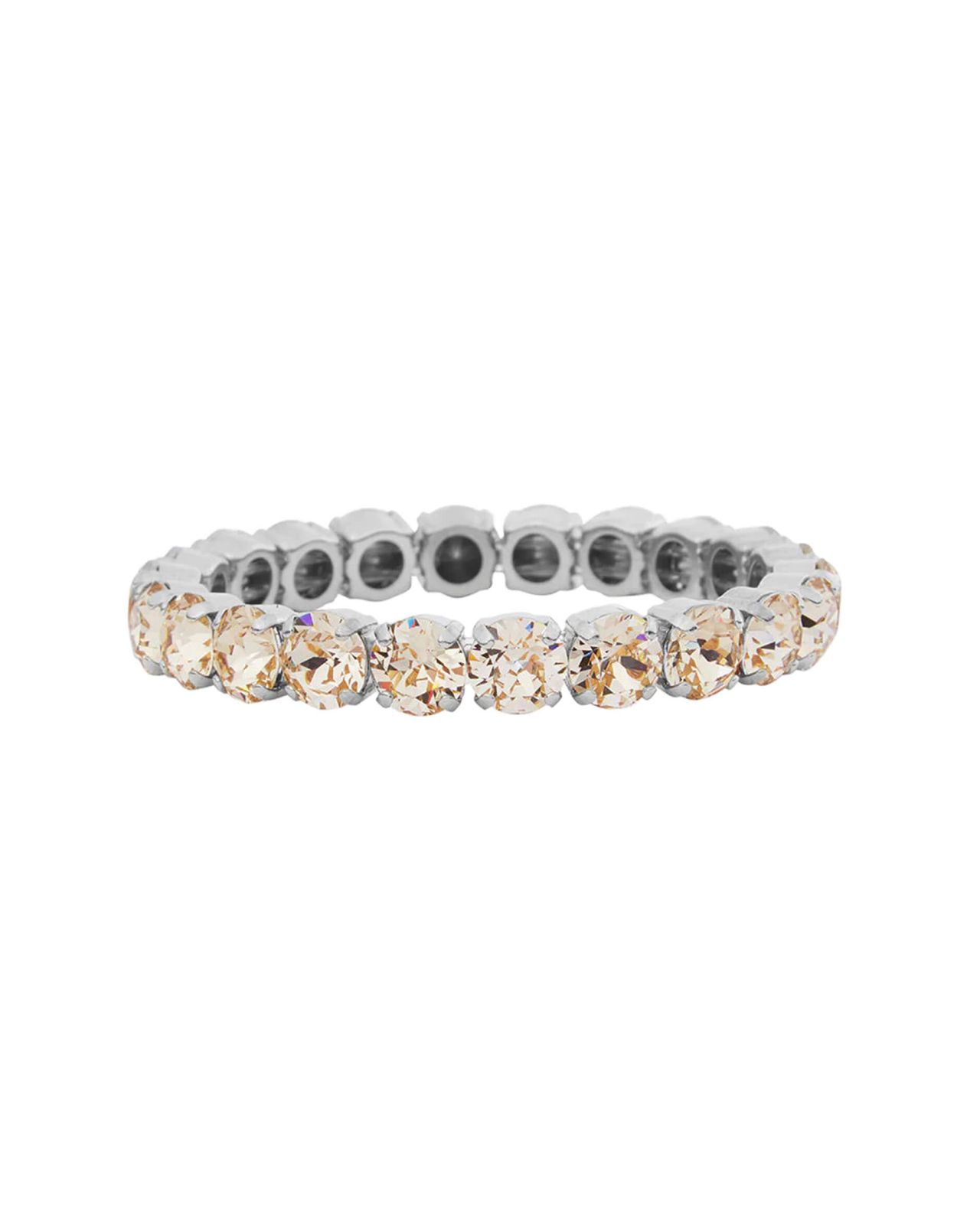 Gia Stud Bracelet Light Silk Rhodium