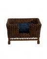 Cognac Hundebett Rattan