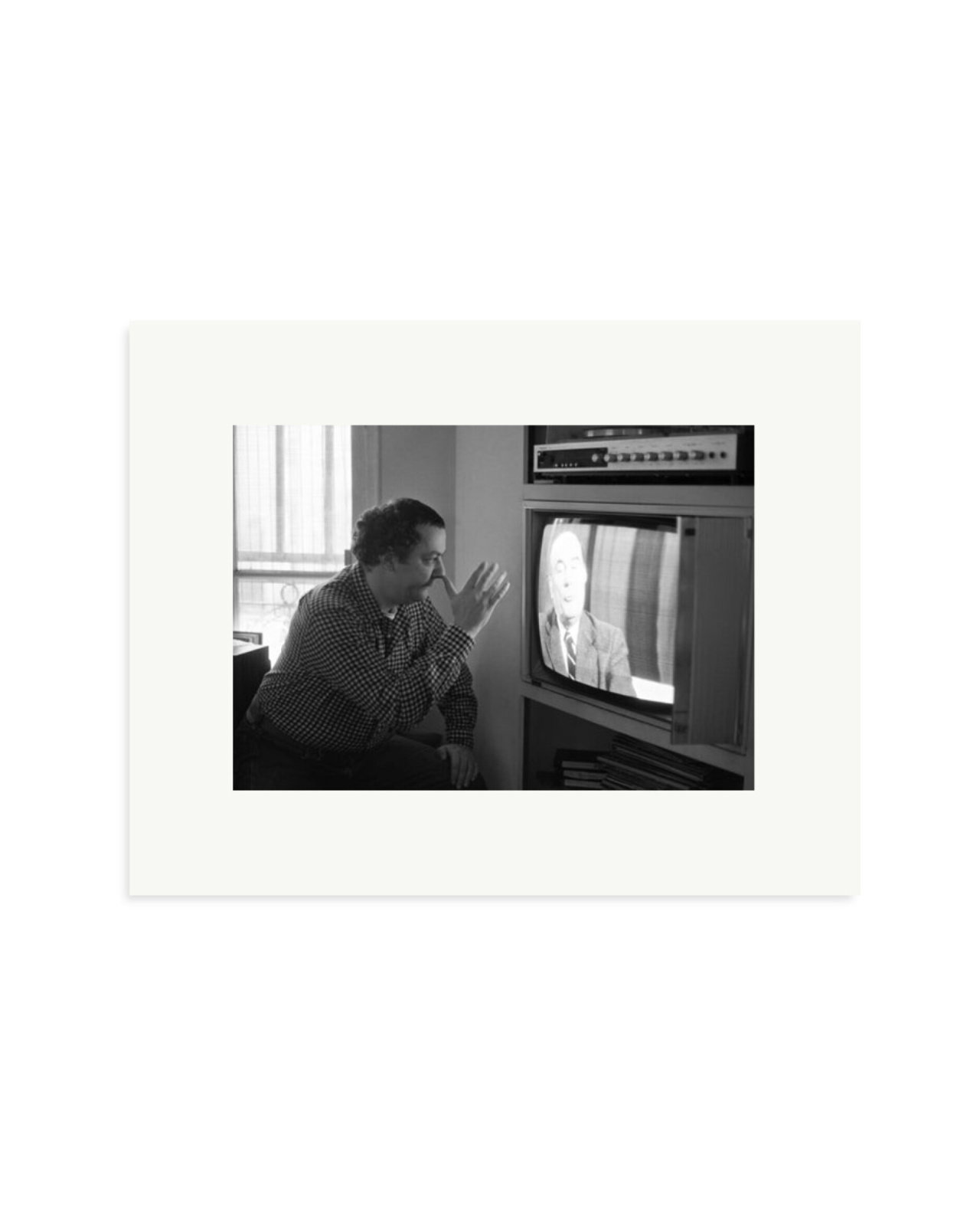 Coluche and Mitterrand Print Only / Small
