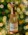 Laila Champagne Bottle Christmas Tree Decoration Cream