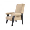 Milo leather armchair beige nubuck high