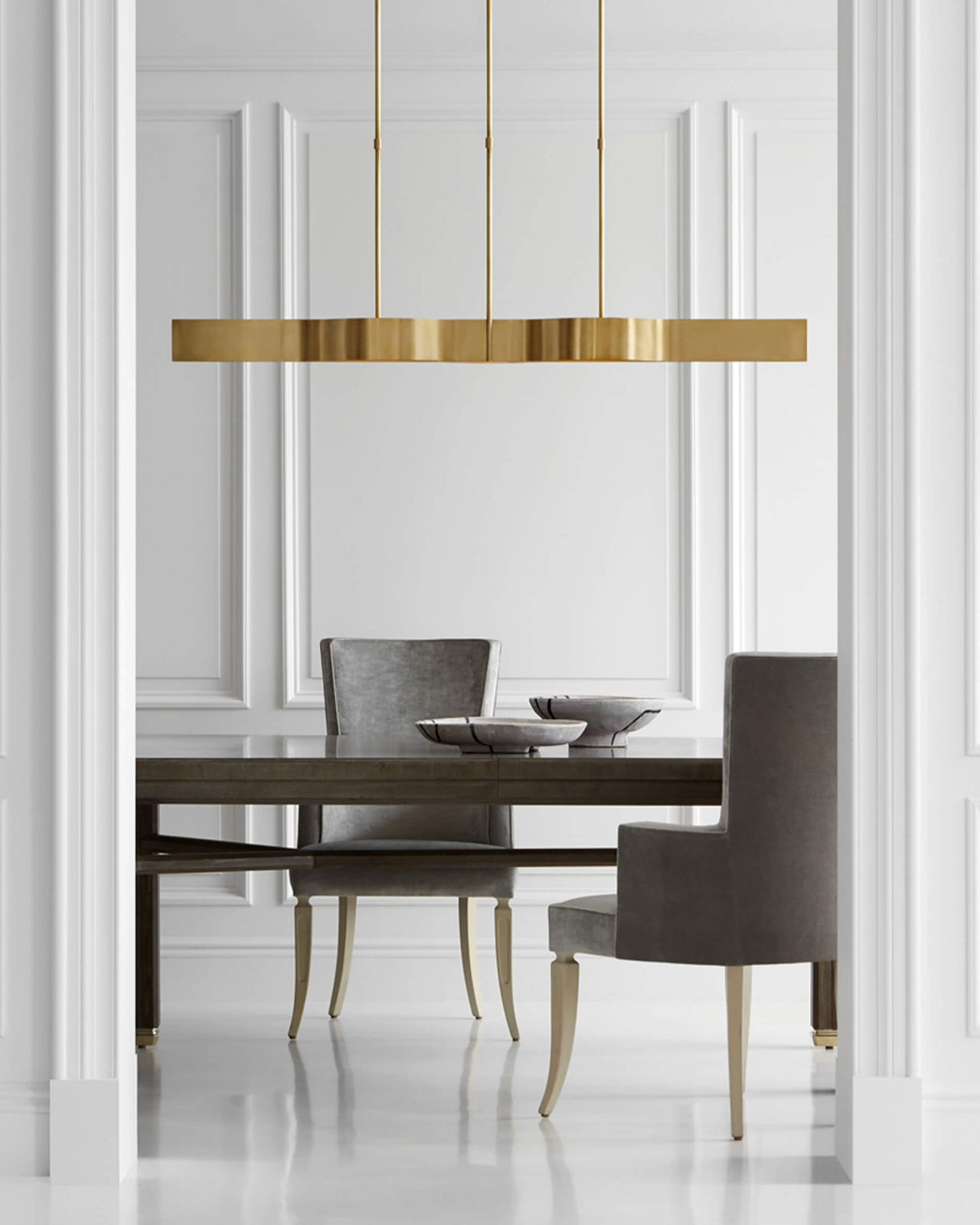 Avant Large Linear Pendant Antique-Burnished Brass