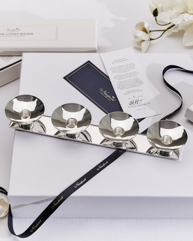 Blanche Advent Candleholder Silver