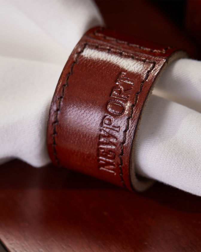 Kensington napkin rings, leather Newport