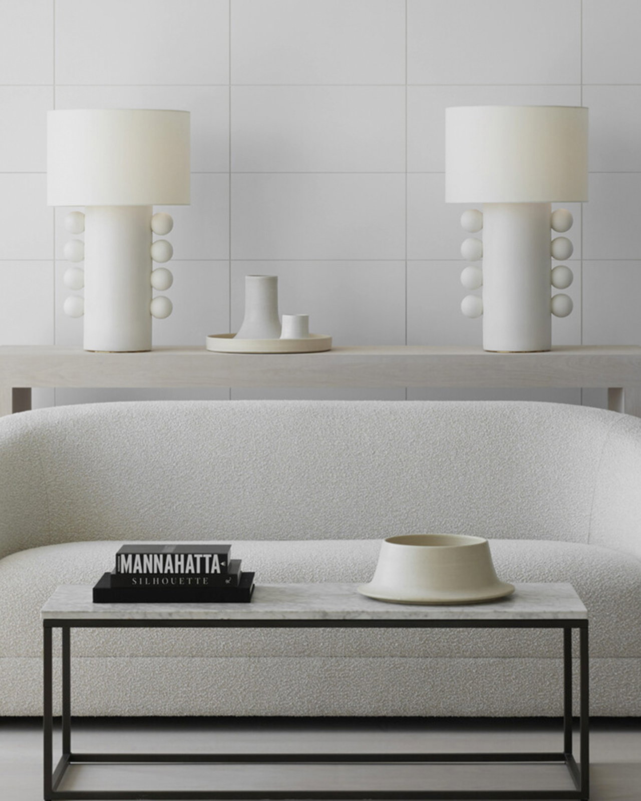 Tiglia Tall bordslampa vit