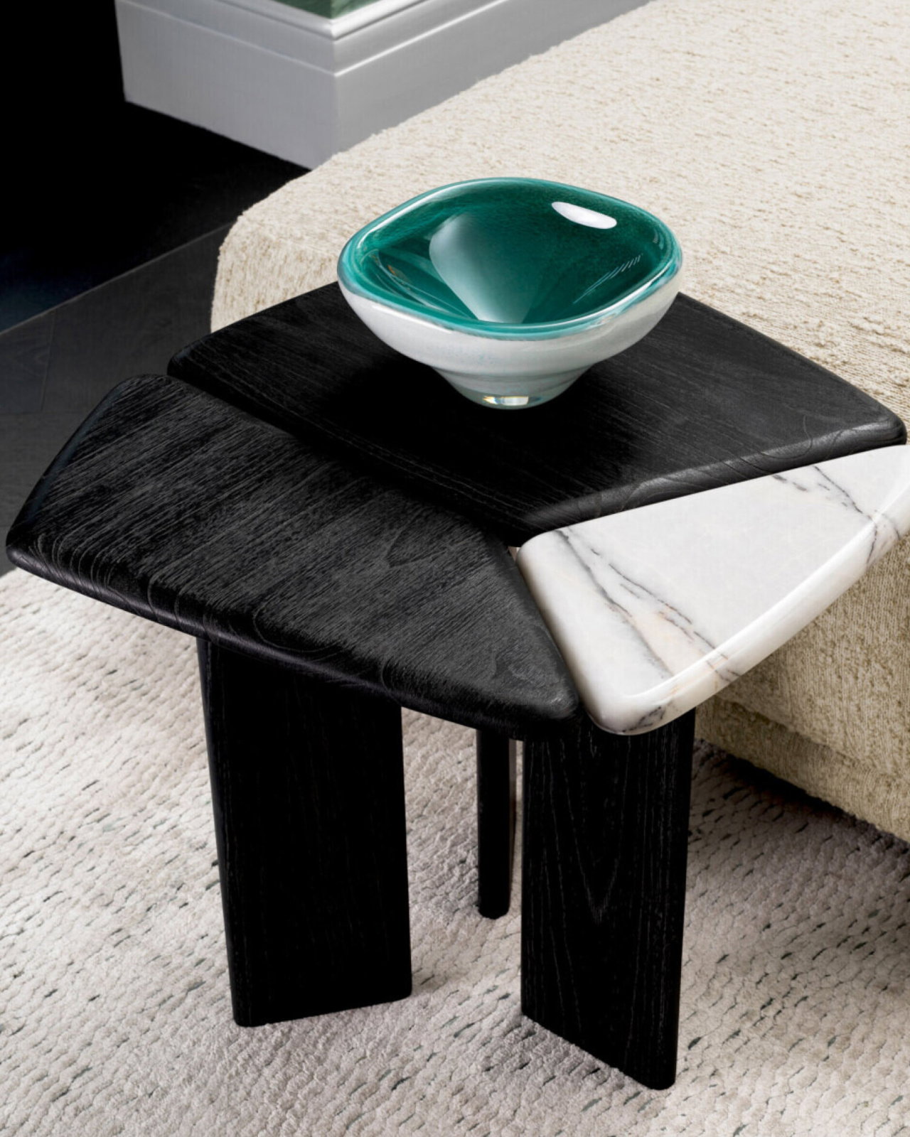 Brinton sidobord charcoal grey crown