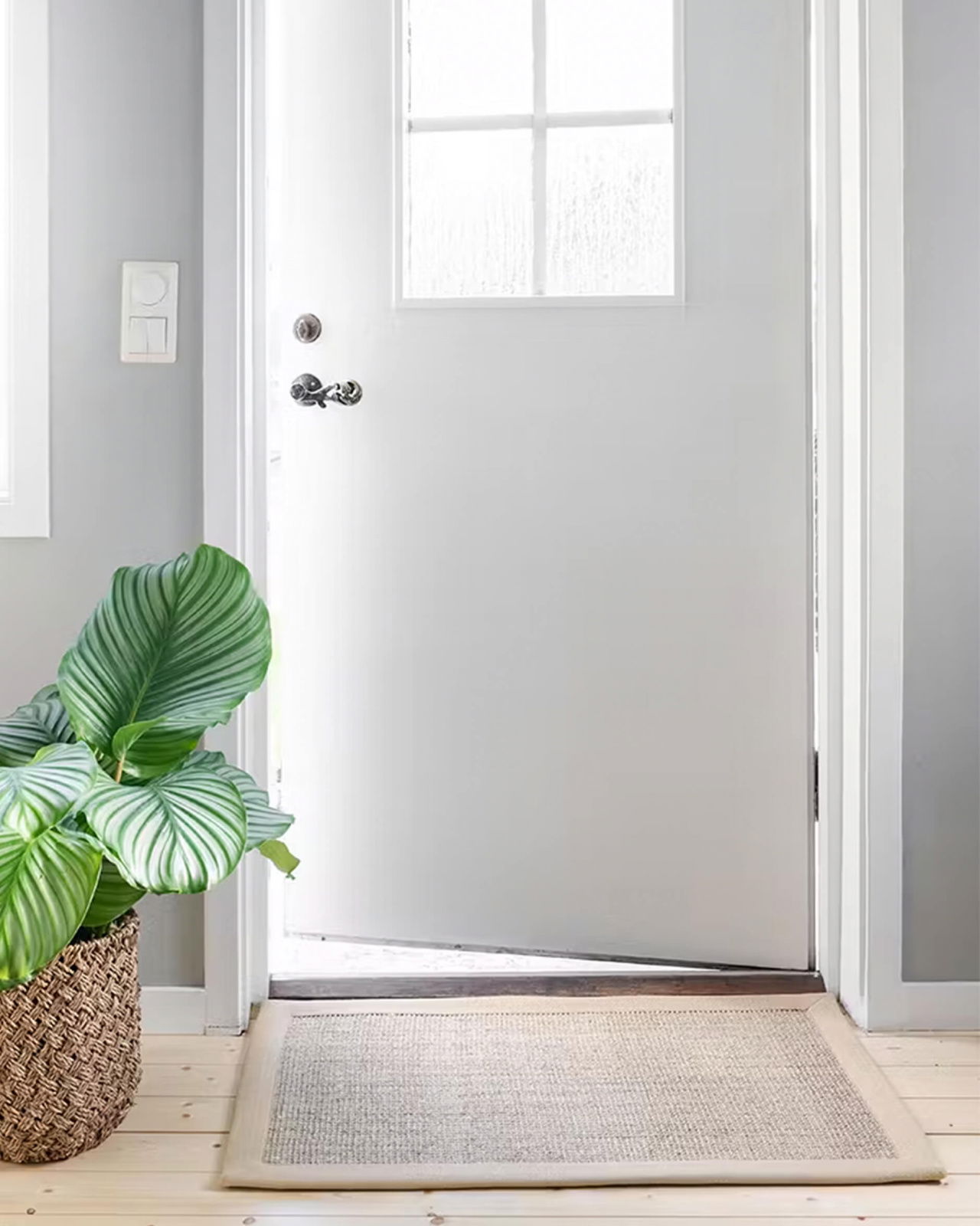 Linie dörrmatta linne