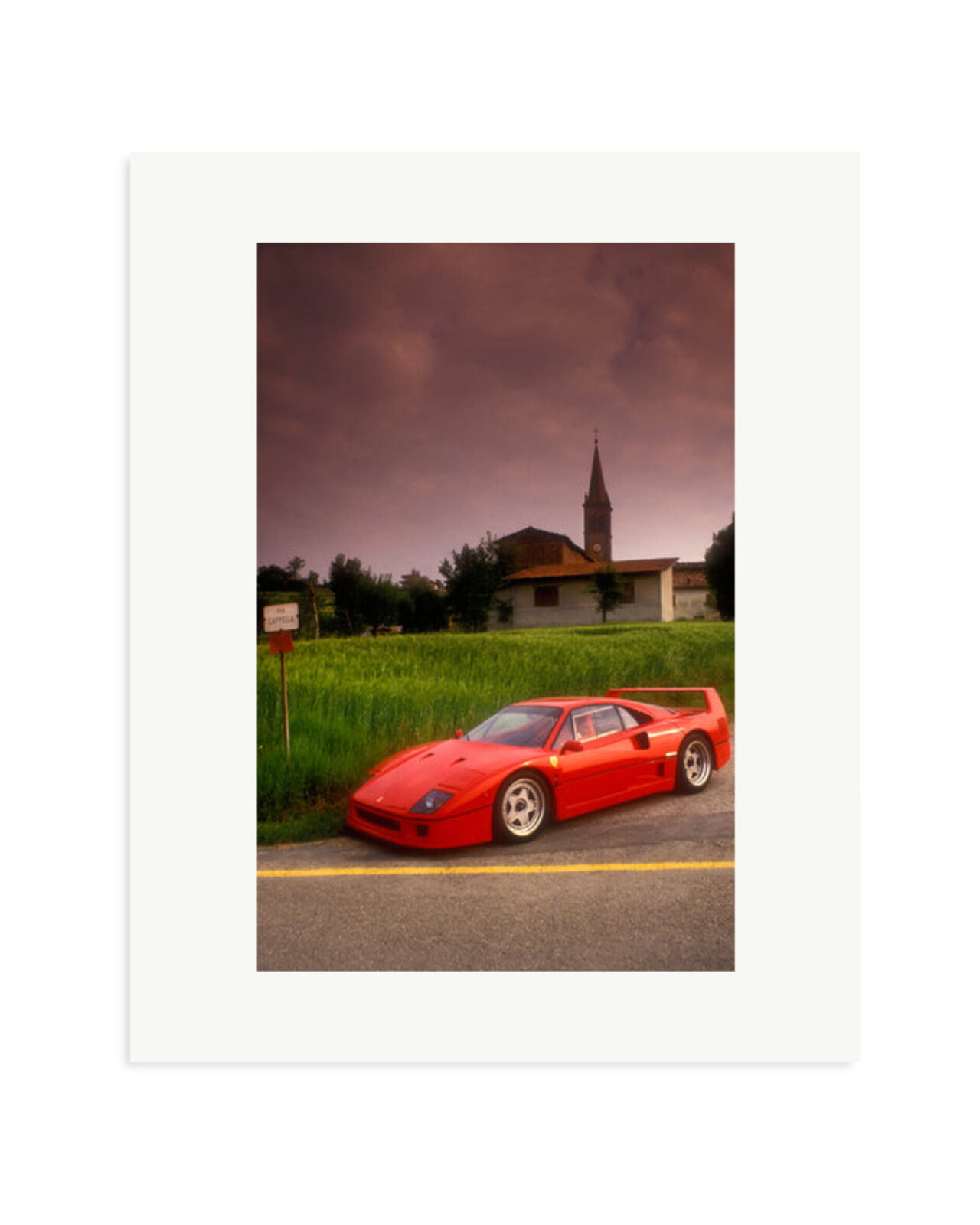 Ferrari F40, 1987 Print Only / Medium