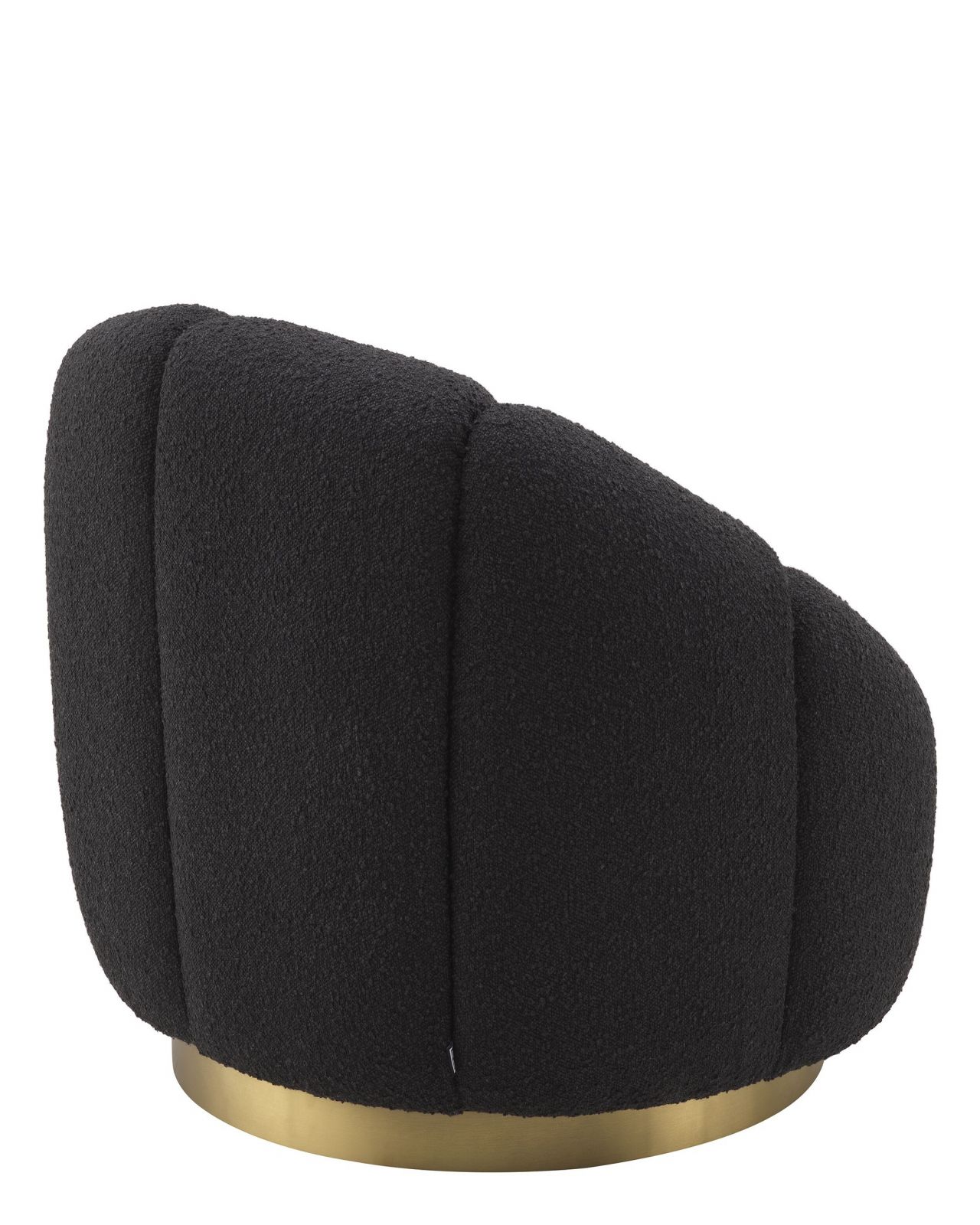 Inger Swivel Chair Bouclé Black