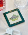 Clubhouse Coasters Green/White 6-pack