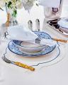 Regatta Placemat Oval White/Blue