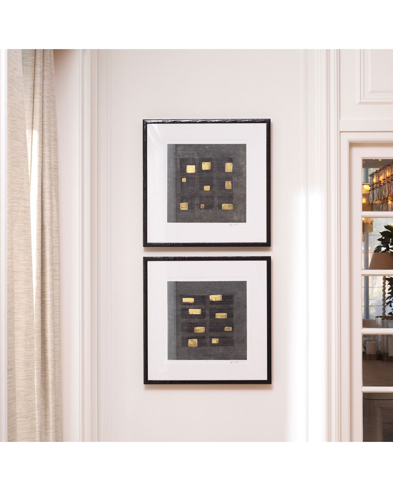 Washed Black Squares tavle af Michael Willett 2 sæt