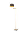 Corbin gulvlampe antik messing/grå