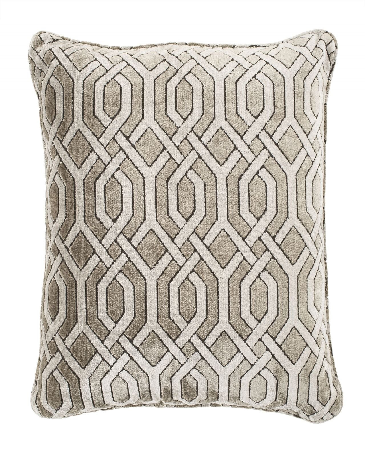 Trellis cushion gray
